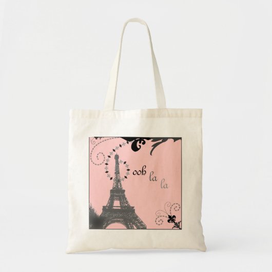 Romantische  eiffeltoren Paris Bruiloft Tote Bag (Voorkant)
