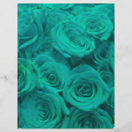 Romantische elegant blauwgroen - groene rozen