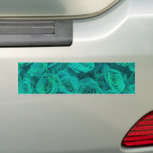 Romantische elegant blauwgroen - groene rozen bumpersticker (Op auto)