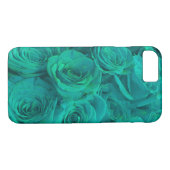 Romantische elegant blauwgroen - groene rozen Case-Mate iPhone case (Achterkant (Horizontaal))