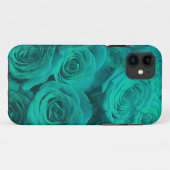 Romantische elegant blauwgroen - groene rozen Case-Mate iPhone case (Achterkant (horizontaal))