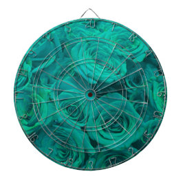 Romantische elegant blauwgroen - groene rozen dartbord