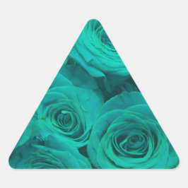 Romantische elegant blauwgroen - groene rozen sticker
