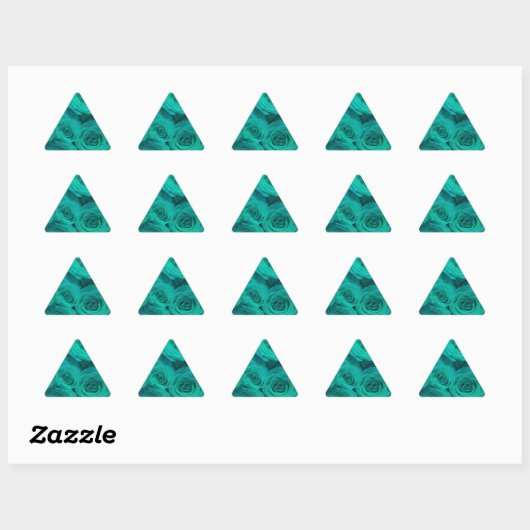 Romantische elegant blauwgroen - groene rozen sticker (Vel)