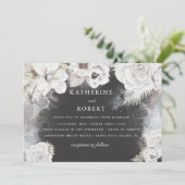 romantische elegant floral Wedding Invitation Kaart (Staand voorkant)