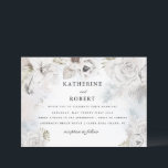 romantische elegant floral Wedding Invitation Kaart<br><div class="desc">Ons "romantische waterverf floral" collectie kenmerkt ivoor en lichtblauw bloem met een gouden bladaccent. Eige en elegante collectie,  klaar voor de viering van het hele jaar in combinatie met slimme lettertypen. Bekijk onze winkel voor meer objecten uit dit collectie.</div>