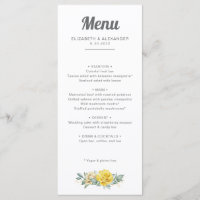 Romantische elegant gele rozen waterverf bruiloft