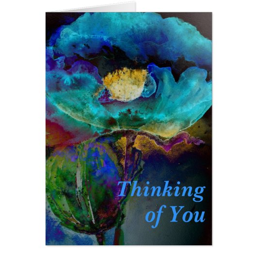 Romantische elegante blauwgroen florale waterverf (Voorkant)