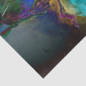 Romantische elegante blauwgroen florale waterverf  tissuepapier (Detail)