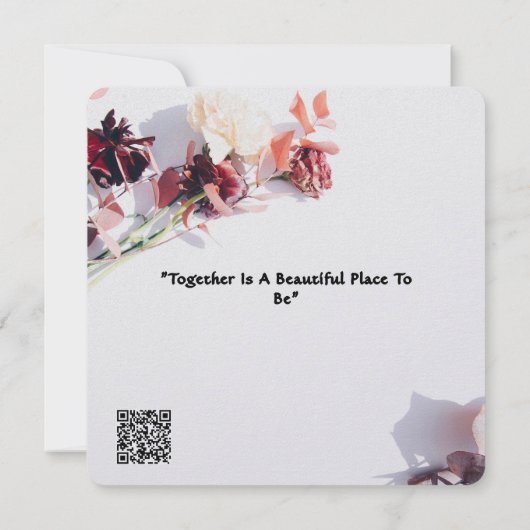 Romantische Elegante Bloemen Bewaar de datum trouw Save The Date (Achterkant)