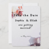 Romantische Elegante Bloemen Bewaar de datum trouw Save The Date (Voorkant)