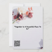 Romantische Elegante Bloemen Bewaar de datum trouw Save The Date (Achterkant)