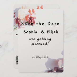 Romantische Elegante Bloemen Bewaar de datum trouw Save The Date