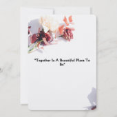 Romantische elegante bloemenbruiloft uitnodiging (Achterkant)