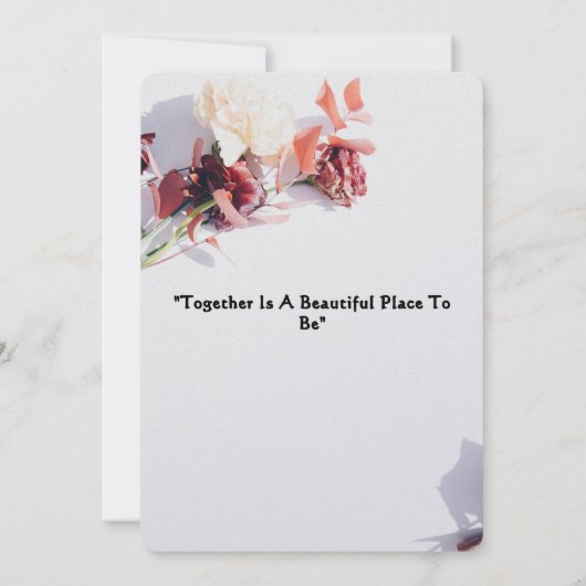 Romantische elegante bloemenbruiloft uitnodiging (Achterkant)