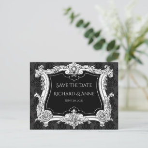 Romantische, elegante bruiloft Frans ingelijst Briefkaart