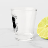 Romantische, elegante bruiloft Frans ingelijst Shot Glas (Rechts)