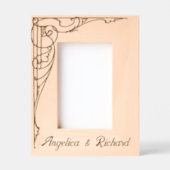 Romantische, elegante,  bruiloft gegraveerde lijstjes (Voorkant)