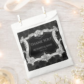 Romantische, elegante frans ingelijst "dank u" bedankzakje (Geknipt)