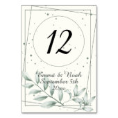 Romantische elegante groene stoffige bladeren kaart (Voorkant)