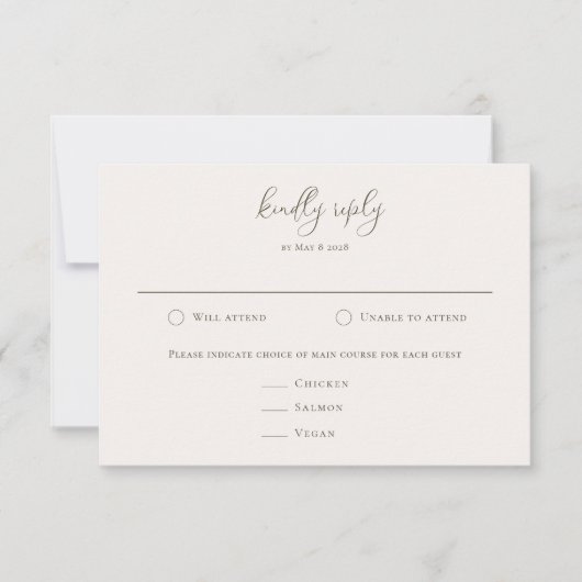 Romantische elegante impressionistische landschap  RSVP kaartje (Voorkant)