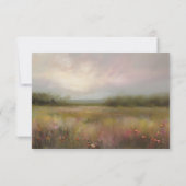 Romantische elegante impressionistische landschap  RSVP kaartje (Achterkant)