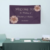 Romantische Elegante Madeliefjes Bruilofts Banner (Beurs)
