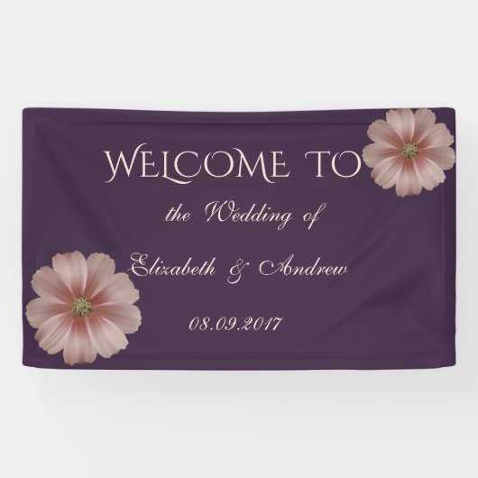 Romantische Elegante Madeliefjes Bruilofts Banner (Horizontaal)