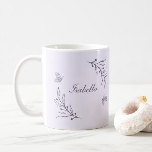Romantische elegante mauve bloemen koffiemok