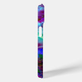 Romantische elegante paarse blauwgroen bloemschild Case-Mate iPhone case (Achterkant / Rechts)