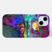 Romantische elegante paarse blauwgroen bloemschild Case-Mate iPhone case (Achterkant (horizontaal))