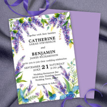 Romantische Elegante Paarse en Blauwe Wisteria bru