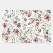 Romantische elegante pastel floral wrapping papier inpakpapier vel (Voorkant 2)