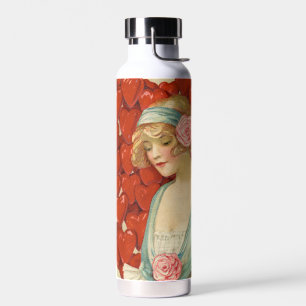 Romantische Elegante Retro Valentijn, John Winsch Waterfles