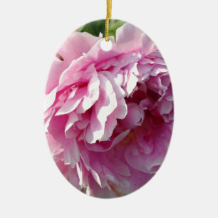 Romantische elegante roze bloemen roze pioenen keramisch ornament