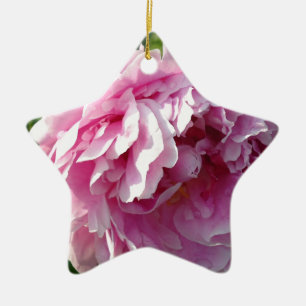 Romantische elegante roze bloemen roze pioenen keramisch ornament