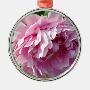 Romantische elegante roze bloemen roze pioenen metalen ornament