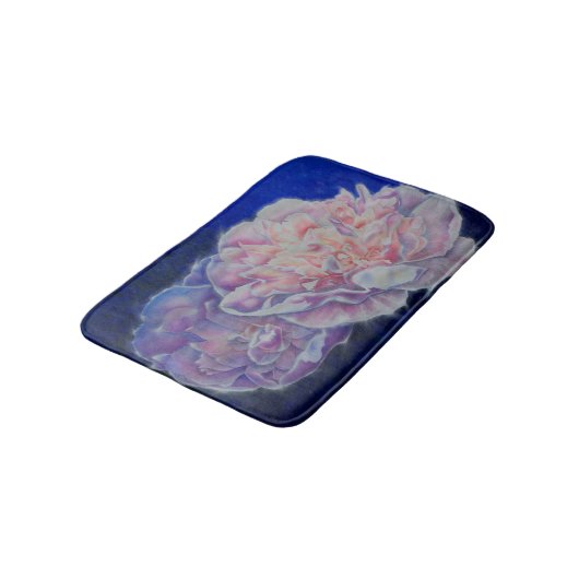 Romantische elegante roze witte pastel waterverf badmat (Gekanteld)