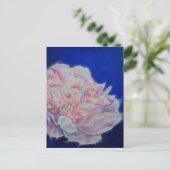 Romantische elegante roze witte pastel waterverf briefkaart (Staand voorkant)