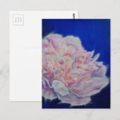 Romantische elegante roze witte pastel waterverf briefkaart (Voorkant / Achterkant)
