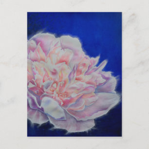 Romantische elegante roze witte pastel waterverf briefkaart