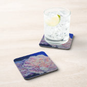 Romantische elegante roze witte pastel waterverf drankjes onderzetter (Rechterzijde)