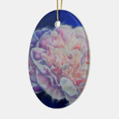 Romantische elegante roze witte pastel waterverf keramisch ornament (Links)