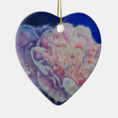 Romantische elegante roze witte pastel waterverf keramisch ornament (Rechts)