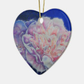 Romantische elegante roze witte pastel waterverf keramisch ornament (Links)