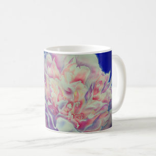 Romantische elegante roze witte pastel waterverf koffiemok