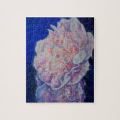 Romantische elegante roze witte pastel waterverf legpuzzel (Verticaal)