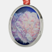 Romantische elegante roze witte pastel waterverf metalen ornament (Links)