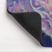 Romantische elegante roze witte pastel waterverf muismat (Hoek)