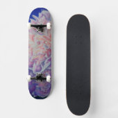 Romantische elegante roze witte pastel waterverf skateboard (Voorkant)